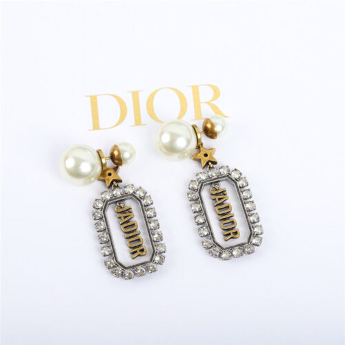 High Quality Luxury Dior Adior Vintage Gold Earrings
