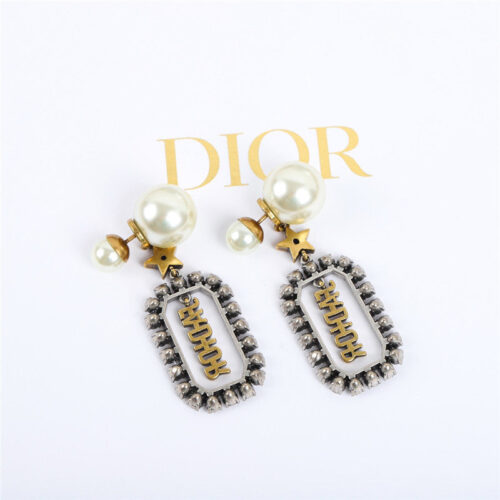 High Quality Luxury Dior Adior Vintage Gold Earrings product detail