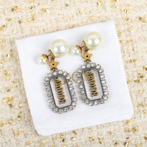 High Quality Luxury Dior Adior Vintage Gold Earrings product detail