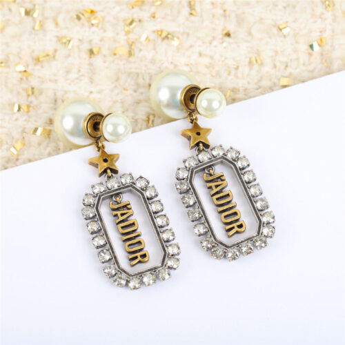 High Quality Luxury Dior Adior Vintage Gold Earrings product detail