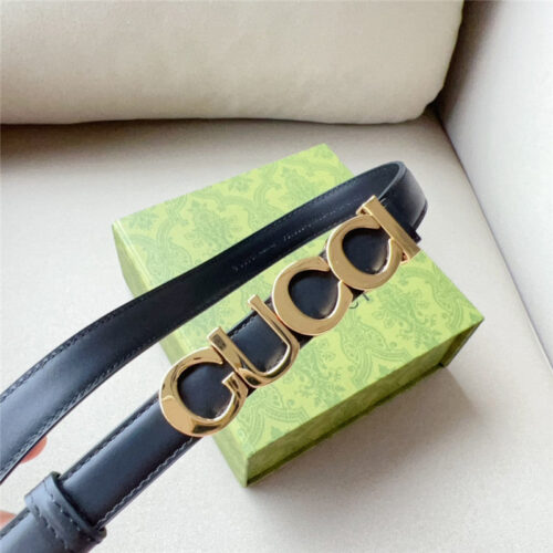 High Quality Luxury Gucci Double G Embellishment + Square Buckle Belt product detail