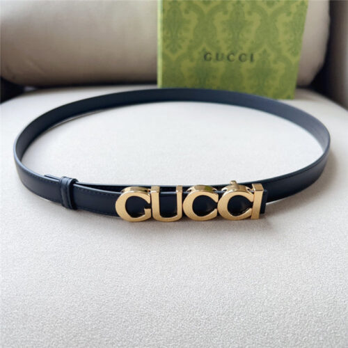 High Quality Luxury Gucci Double G Embellishment + Square Buckle Belt