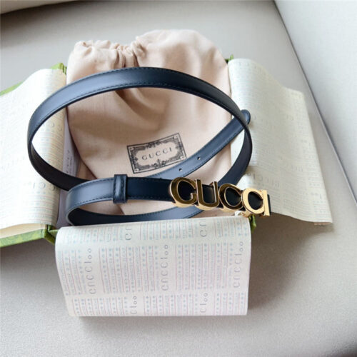 High Quality Luxury Gucci Double G Embellishment + Square Buckle Belt product detail