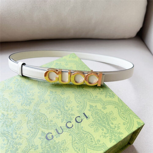 High Quality Luxury Gucci Double G Embellishment + Square Buckle Belt – Style 16102 alternate view