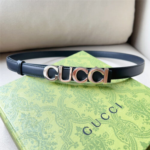 High Quality Luxury Gucci Double G Embellishment + Square Buckle Belt – Style 81638 alternate view