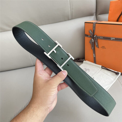 High Quality Luxury Hermes Classic Double-Sided Pebbled Belt product detail