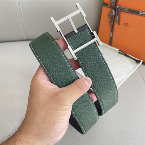 High Quality Luxury Hermes Classic Double-Sided Pebbled Belt product detail