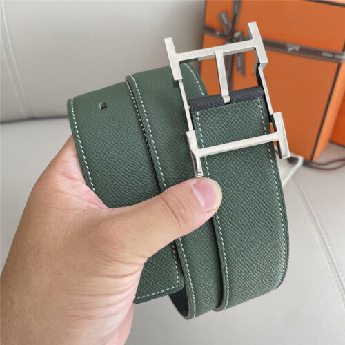 High Quality Luxury Hermes Classic Double-Sided Pebbled Belt product detail