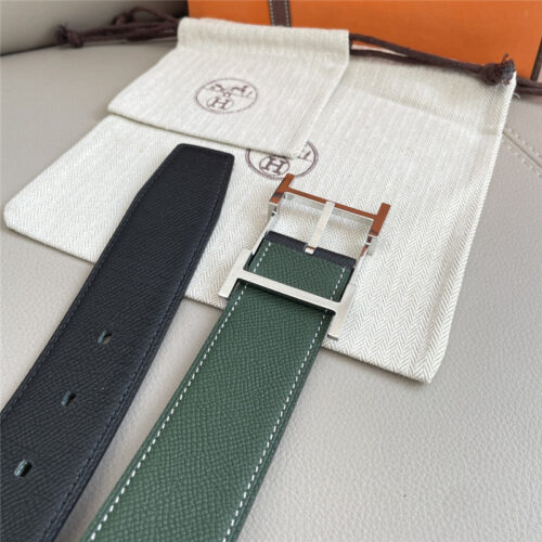High Quality Luxury Hermes Classic Double-Sided Pebbled Belt product detail