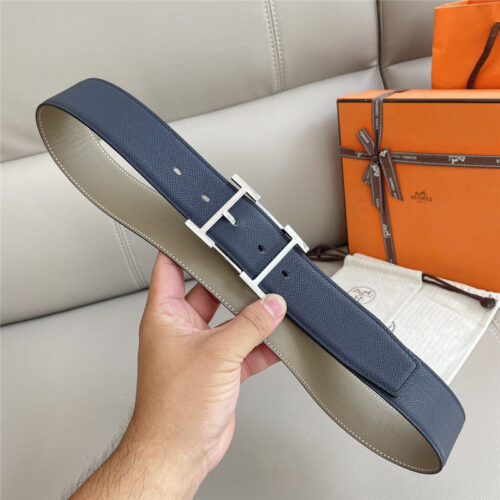 High Quality Luxury Hermes Classic Double-Sided Pebbled Belt – Style 12038 product detail