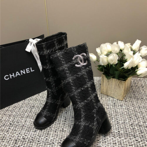 High Quality Luxury Chanel Autumn And Winter Series Electric Embroidery C Boots – Style 07718 product detail