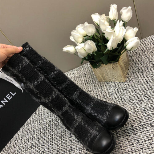 High Quality Luxury Chanel Autumn And Winter Series Electric Embroidery C Boots – Style 07718 product detail