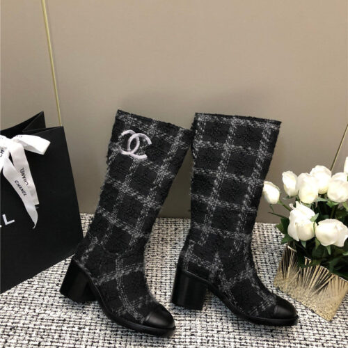 High Quality Luxury Chanel Autumn And Winter Series Electric Embroidery C Boots – Style 07718 alternate view