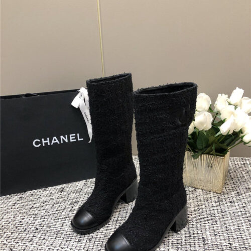 High Quality Luxury Chanel Autumn And Winter Series Electric Embroidery C Boots alternate view