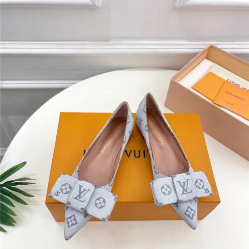 High Quality Luxury Louis Vuitton New Bow Pointed Toe Shoes product detail