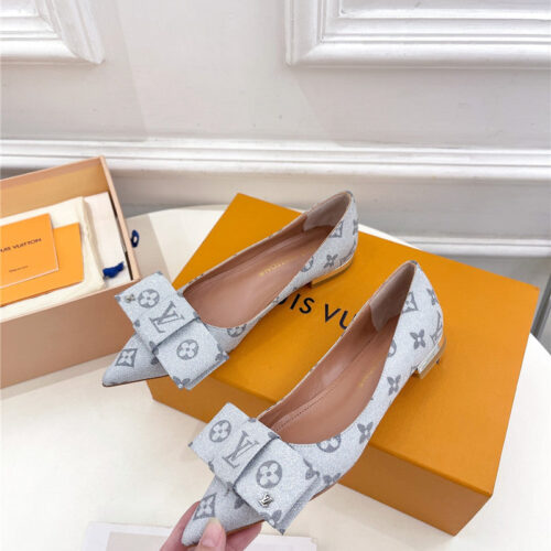 High Quality Luxury Louis Vuitton New Bow Pointed Toe Shoes alternate view
