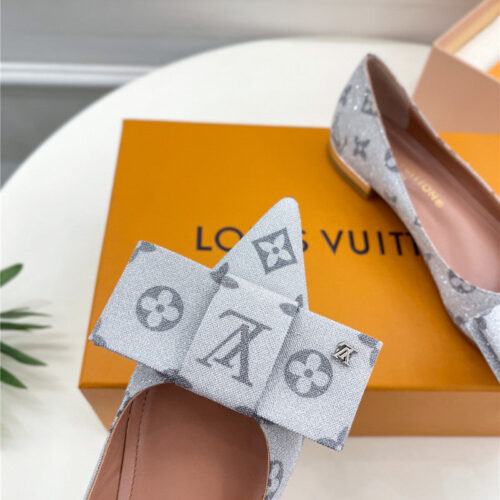 High Quality Luxury Louis Vuitton New Bow Pointed Toe Shoes product detail