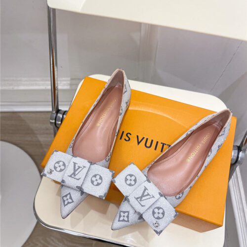 High Quality Luxury Louis Vuitton New Bow Pointed Toe Shoes product detail