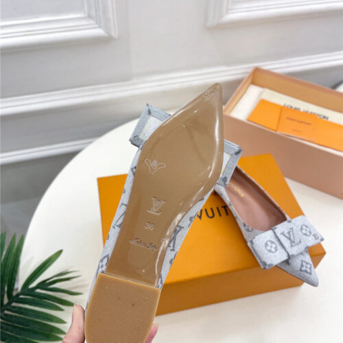 High Quality Luxury Louis Vuitton New Bow Pointed Toe Shoes product detail