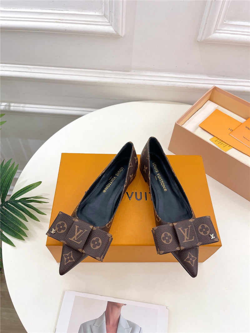 High Quality Luxury Louis Vuitton New Bow Pointed Toe Shoes – Style 85539 product detail