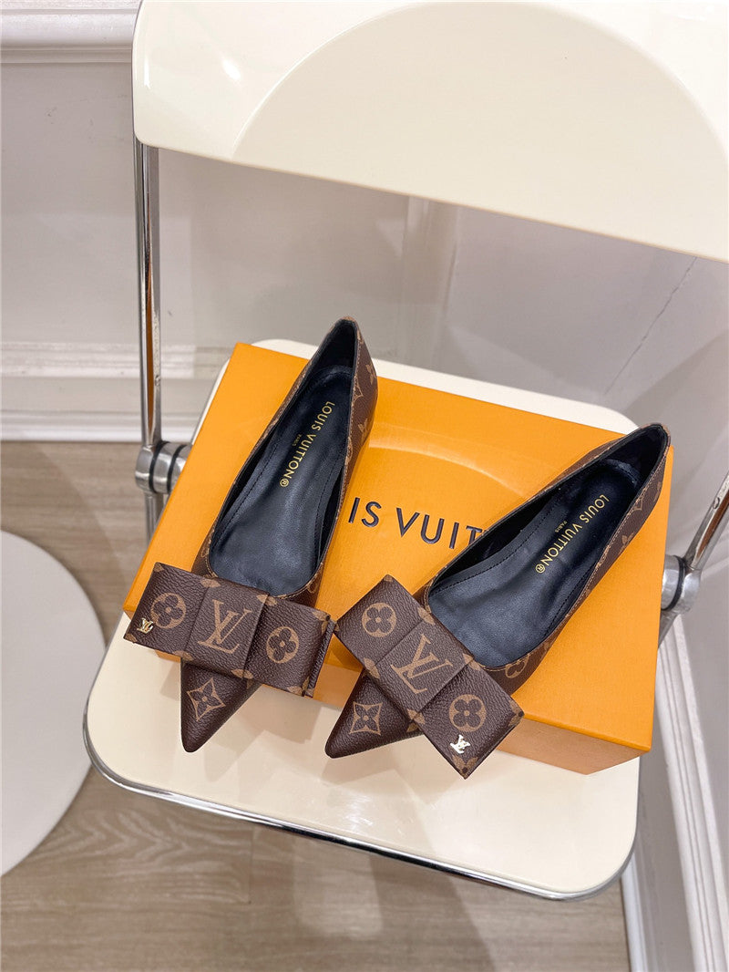 High Quality Luxury Louis Vuitton New Bow Pointed Toe Shoes – Style 85539 product detail