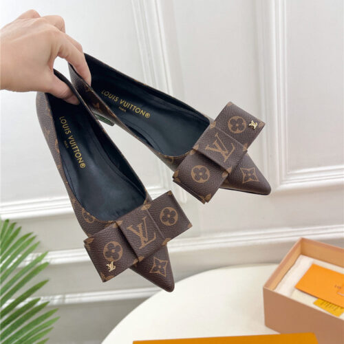 High Quality Luxury Louis Vuitton New Bow Pointed Toe Shoes – Style 85539 product detail