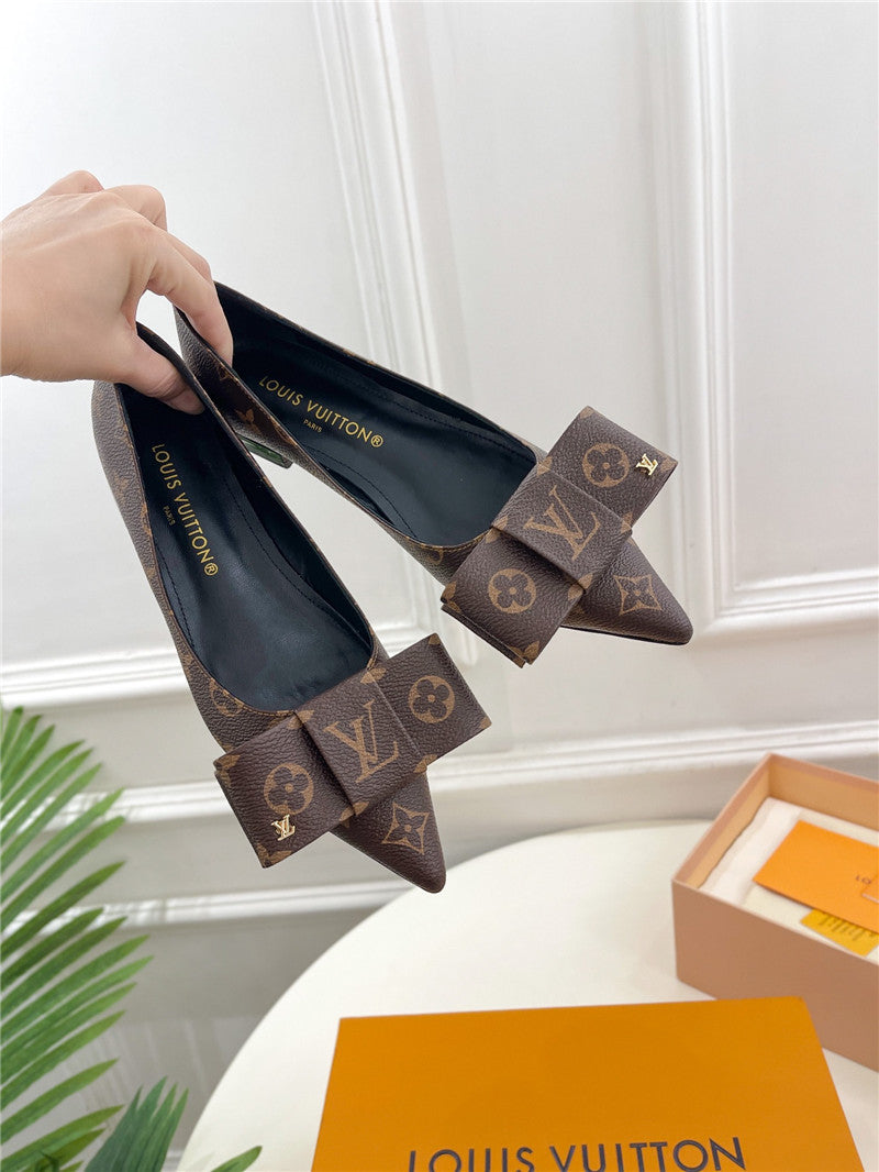 High Quality Luxury Louis Vuitton New Bow Pointed Toe Shoes – Style 85539 product detail