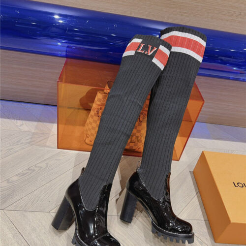 High Quality Luxury Louis Vuitton New High Heel Sock Boots product detail
