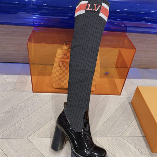 High Quality Luxury Louis Vuitton New High Heel Sock Boots product detail