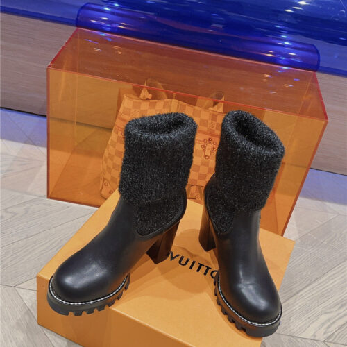 High Quality Luxury Louis Vuitton New Wool High Heel Boots product detail