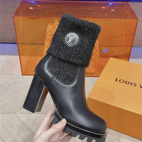 High Quality Luxury Louis Vuitton New Wool High Heel Boots product detail