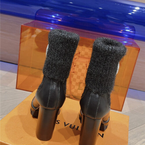 High Quality Luxury Louis Vuitton New Wool High Heel Boots product detail