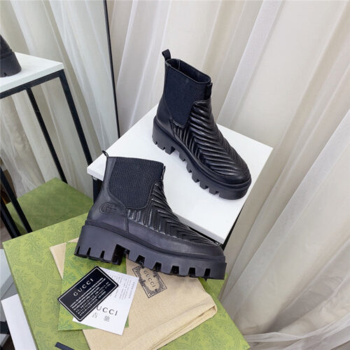 High Quality Luxury Gucci New Catwalk Short Boots product detail