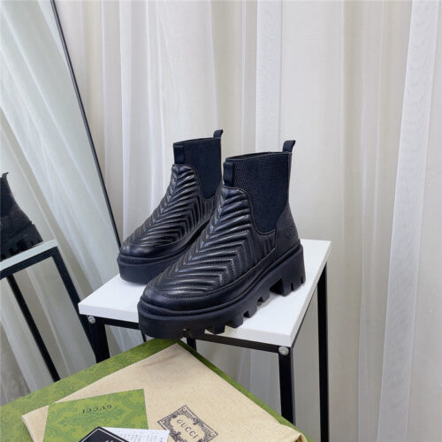 High Quality Luxury Gucci New Catwalk Short Boots product detail