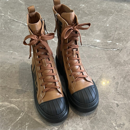High Quality Luxury Fendi Domino Motorcycle Boots – Style 08275