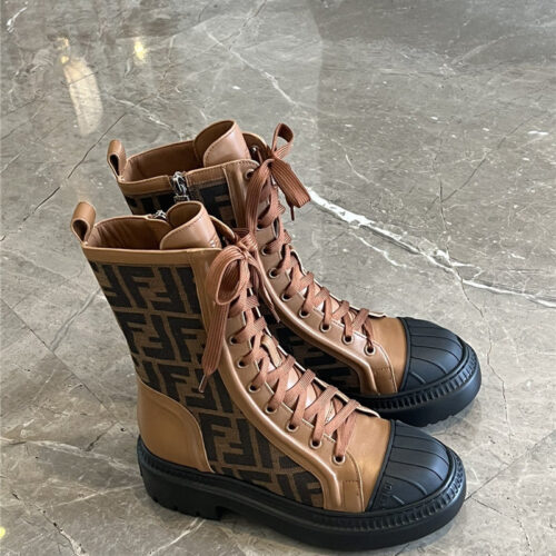 High Quality Luxury Fendi Domino Motorcycle Boots – Style 08275 product detail
