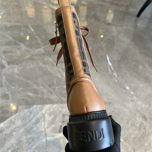 High Quality Luxury Fendi Domino Motorcycle Boots – Style 08275 product detail