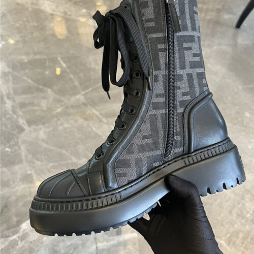 High Quality Luxury Fendi Domino Motorcycle Boots product detail