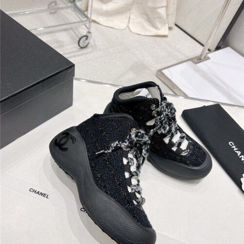 High Quality Luxury Chanel Sports Lace-Up Thick-Soled Womens Boots product detail