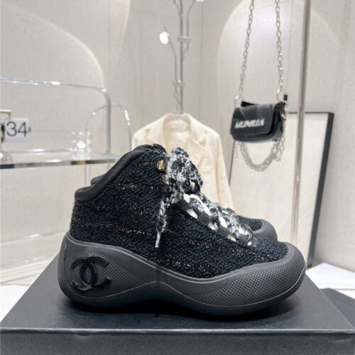 High Quality Luxury Chanel Sports Lace-Up Thick-Soled Womens Boots product detail