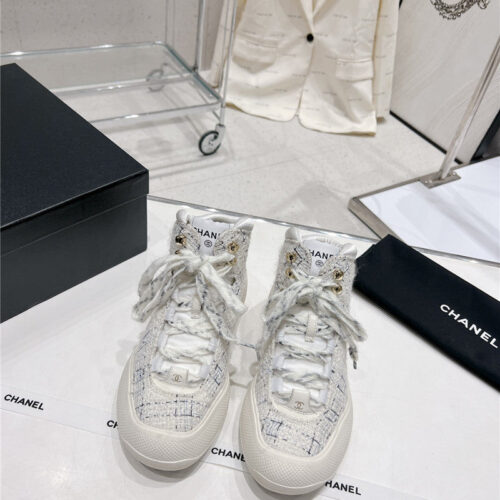 High Quality Luxury Chanel Sports Lace-Up Thick-Soled Womens Boots – Style 67110 alternate view