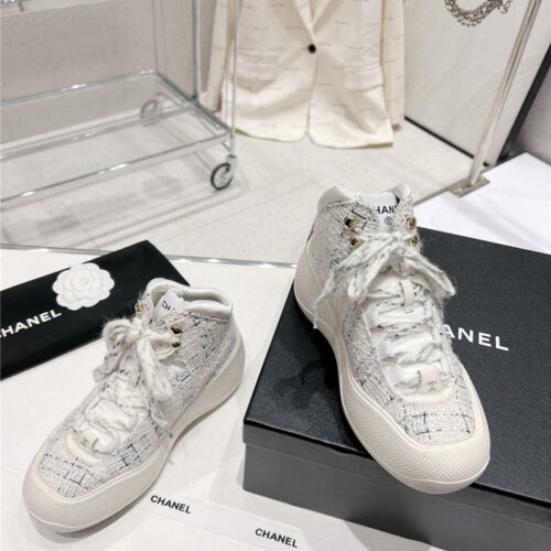 High Quality Luxury Chanel Sports Lace-Up Thick-Soled Womens Boots – Style 67110 product detail