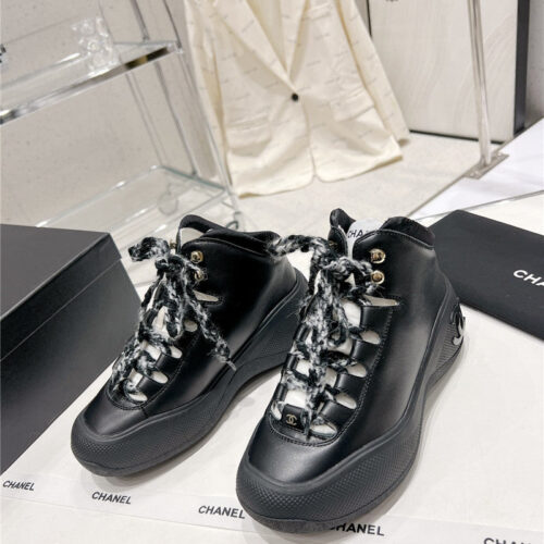 High Quality Luxury Chanel Sports Lace-Up Thick-Soled Womens Boots – Style 32646