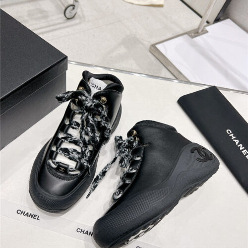 High Quality Luxury Chanel Sports Lace-Up Thick-Soled Womens Boots – Style 32646 product detail