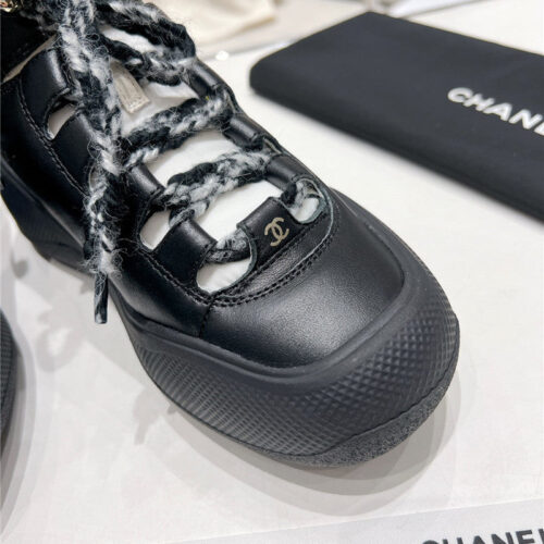 High Quality Luxury Chanel Sports Lace-Up Thick-Soled Womens Boots – Style 32646 product detail