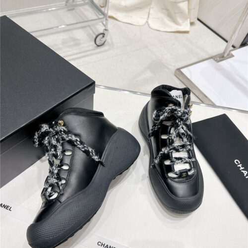 High Quality Luxury Chanel Sports Lace-Up Thick-Soled Womens Boots – Style 32646 product detail