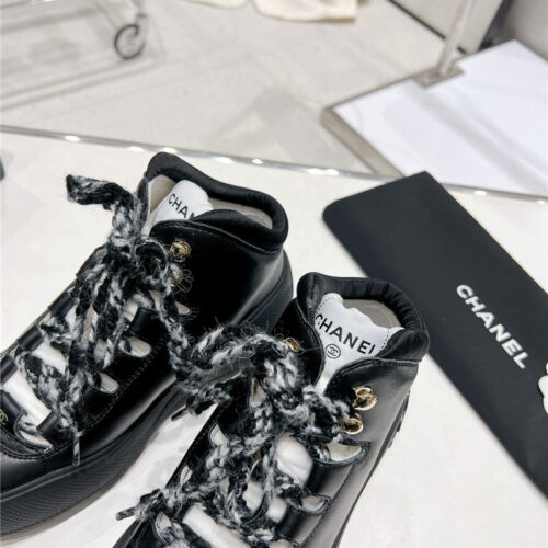 High Quality Luxury Chanel Sports Lace-Up Thick-Soled Womens Boots – Style 32646 product detail