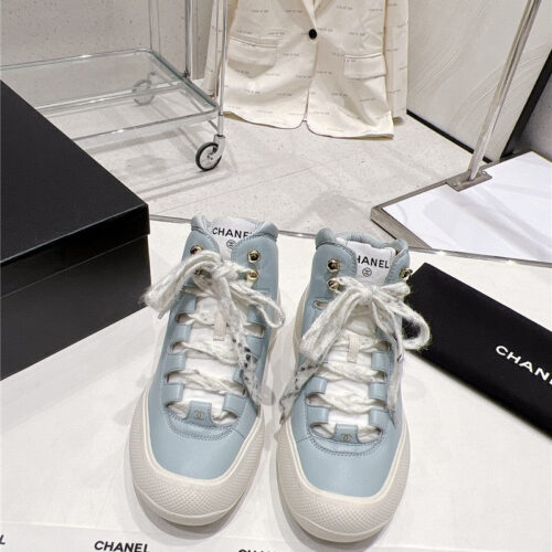 High Quality Luxury Chanel Sports Lace-Up Thick-Soled Womens Boots – Style 30950 alternate view