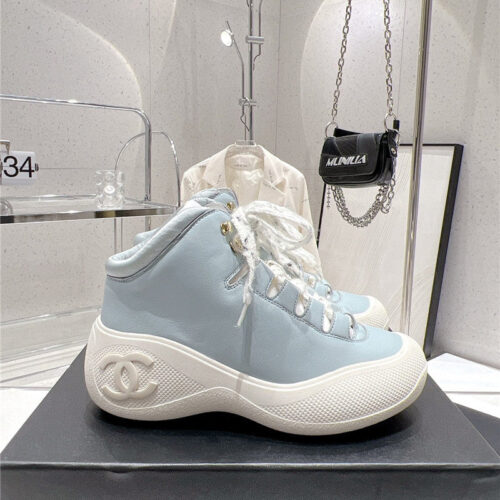 High Quality Luxury Chanel Sports Lace-Up Thick-Soled Womens Boots – Style 30950 product detail