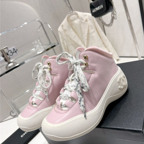 High Quality Luxury Chanel Sports Lace-Up Thick-Soled Womens Boots – Style 94790